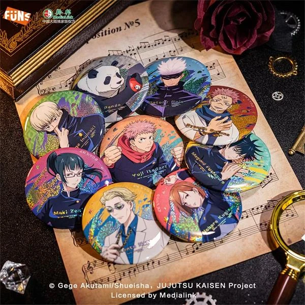 艳子 【奇只好玩】咒术回战细闪吧唧 马口铁徽章  正版（代拆）