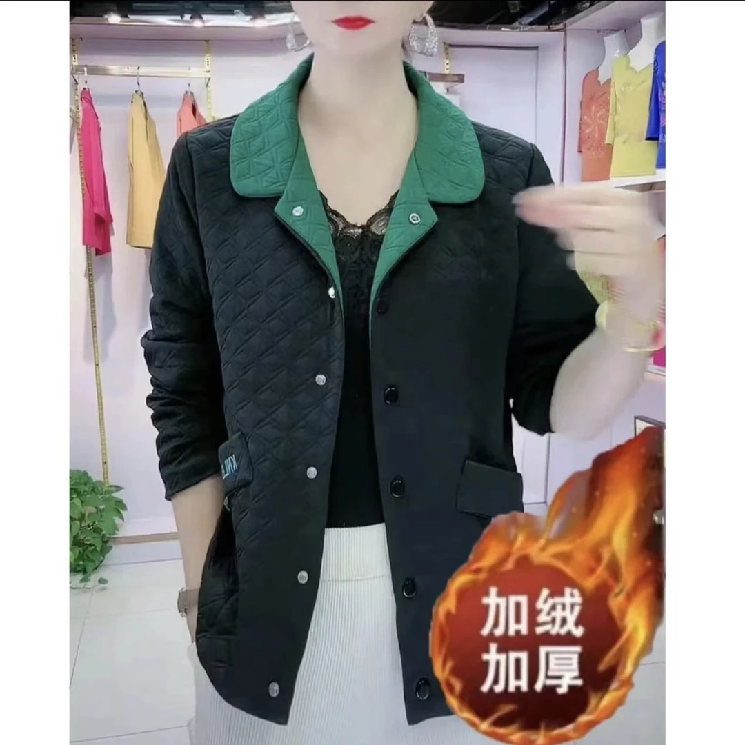 气质洋气短款潮流修身外套时尚休闲百搭加绒加厚秋冬网红外套女