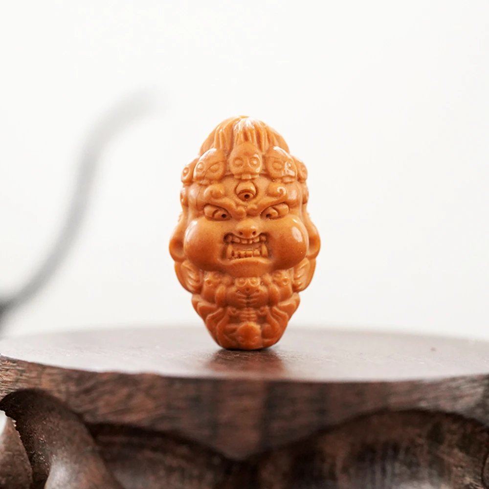 品众甄选橄榄核雕刻大黑天文玩木串摩柯伽罗树梓可爱宝宝相手把件