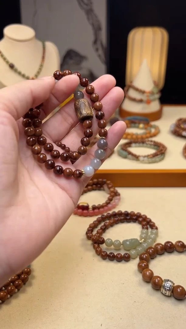 【闪购商品】库克手串水墨丹青 库克双圈手串 手持 沉