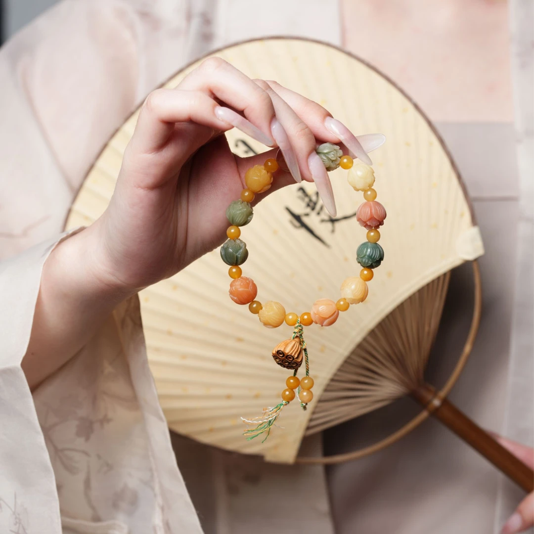 【道木文创】菩提渐变单圈莲花雕刻