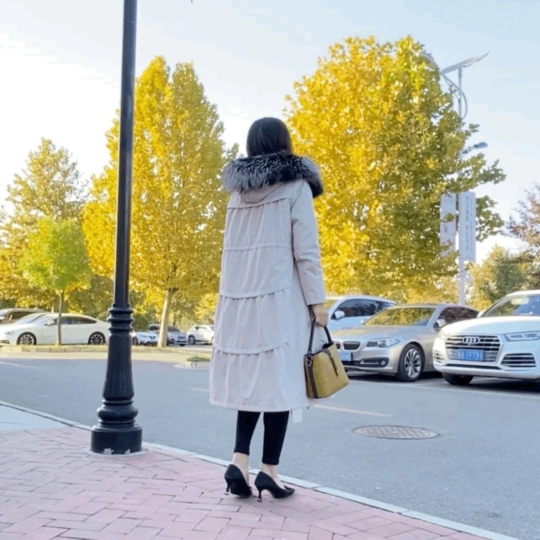 【雪玉香菲】重磅推荐8911爆款冬季加绒派克服女獭兔毛内胆长款外套