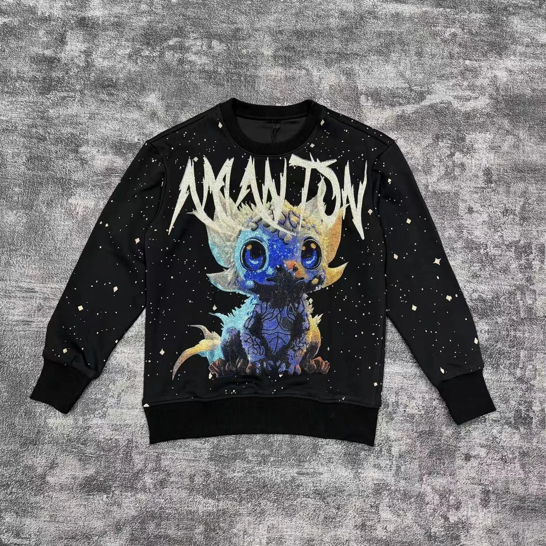 微阔男士潮流满天猩小龙卫衣11826