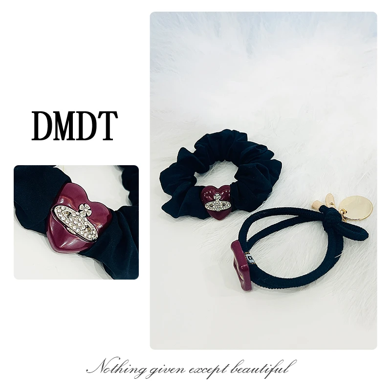 【DMDT潮牌】新品 “喜甜”两件一组简约橡皮筋炸头发丸子头发圈A1821