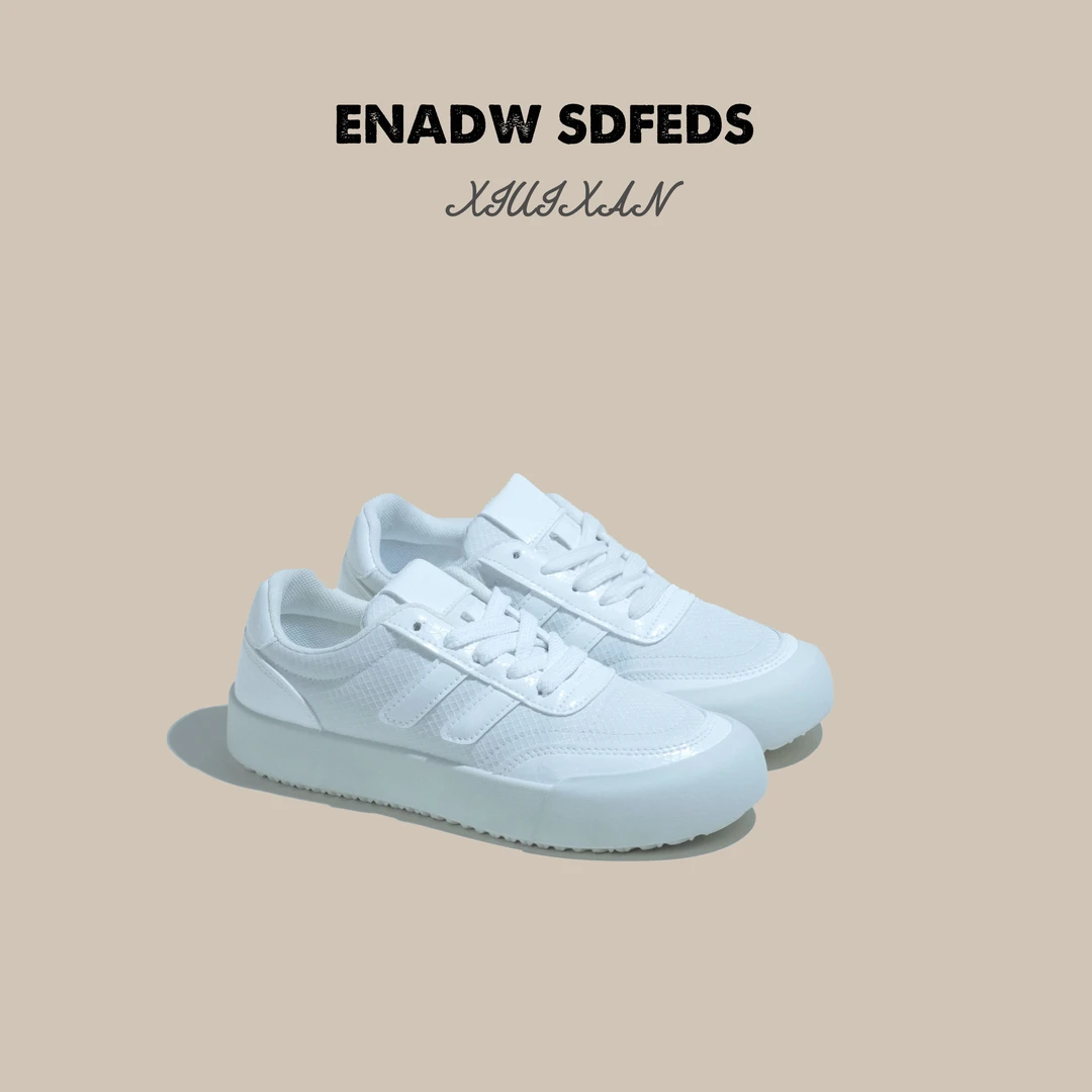 韩版厚底德训板鞋女ins潮2024冬季新款百搭休闲阿甘小白鞋