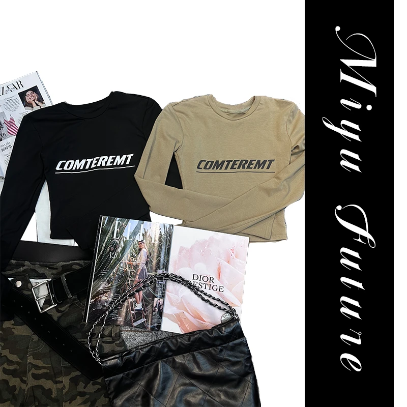 2024 初秋原创MIYUFUTURE“Comt”百搭休闲字母长袖t(衣长43)