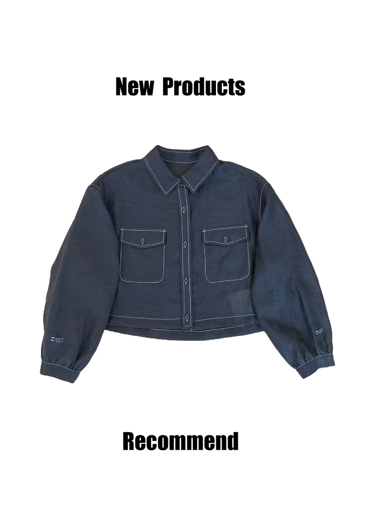 【花漾严选】设计感双口袋长袖衬衫宽松显瘦休闲2403015