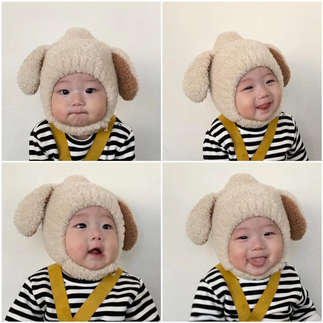 婴儿帽子秋冬婴幼儿男童针织帽女初生儿童毛线帽0-1岁冬季宝宝帽