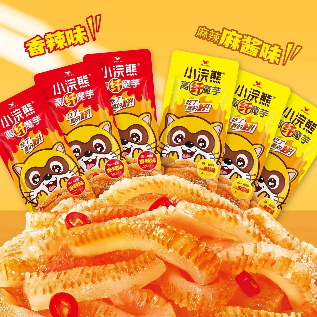 小浣熊魔芋高纤魔芋丝魔芋爽零食香辣麻辣休闲零食充饥办公室解馋