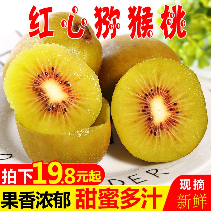 【红心猕猴桃】【现货】四川红心猕猴桃奇异果6-30粒 50-150g新鲜水果