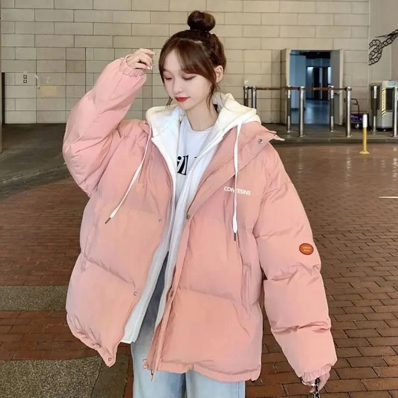 雪中飞羽绒服女冬季2023新款加厚韩版宽松ins时尚学生面包服保暖