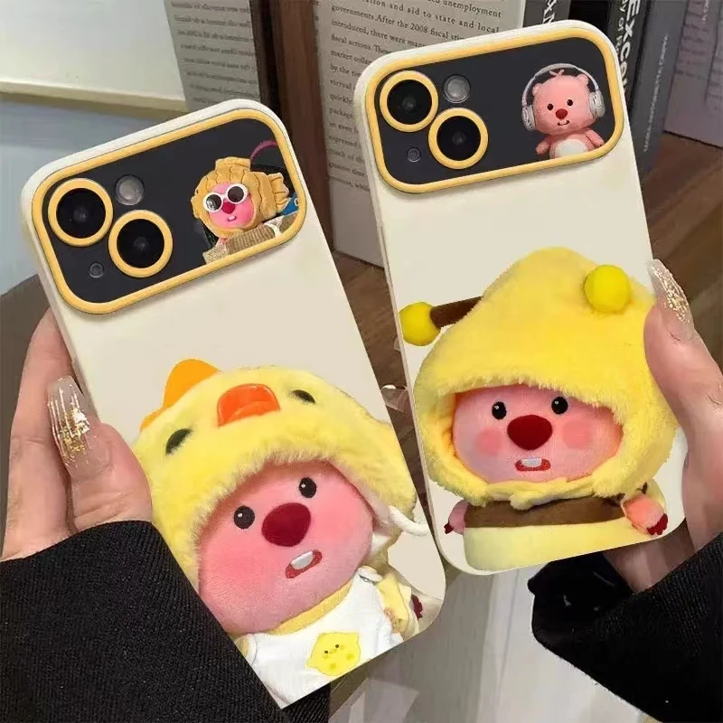 入月磨砂大视窗卡通可爱露比肤感壳手机壳
