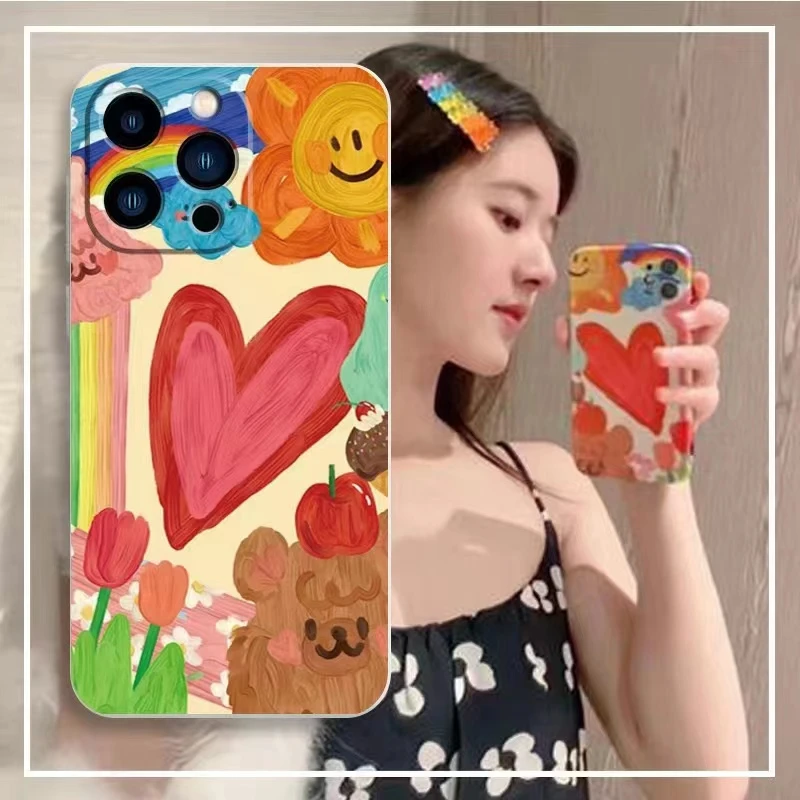 【丫丫专属】明星同款涂鸦手机壳+送钢化膜/曲屏软膜-oppo/vivo