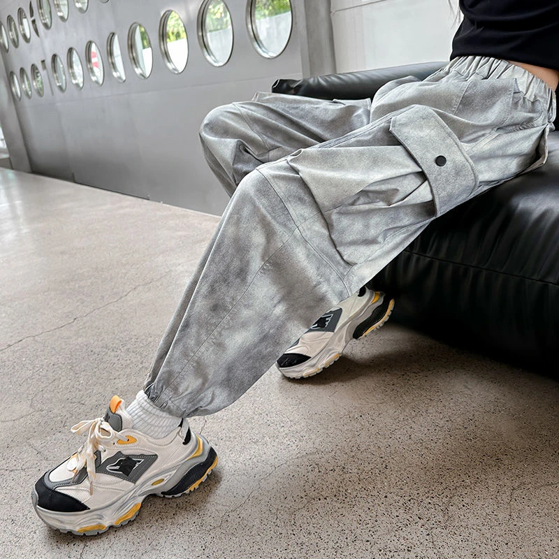 1190  金慕童家青少年脏脏束脚裤（实物为准）