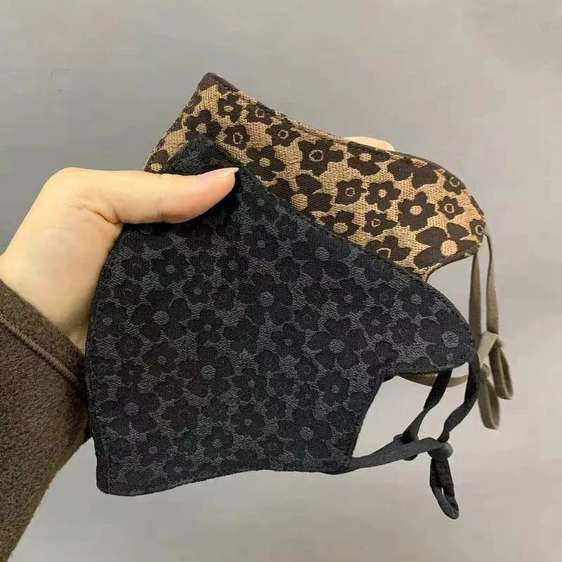 3D小碎花立体棉口罩防风保暖秋冬季加厚保暖骑车可水洗遮脸面罩潮