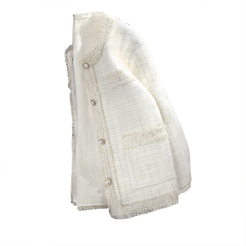 2024秋装新款女装小香风单排扣拼色长袖通勤外套S33X6567A