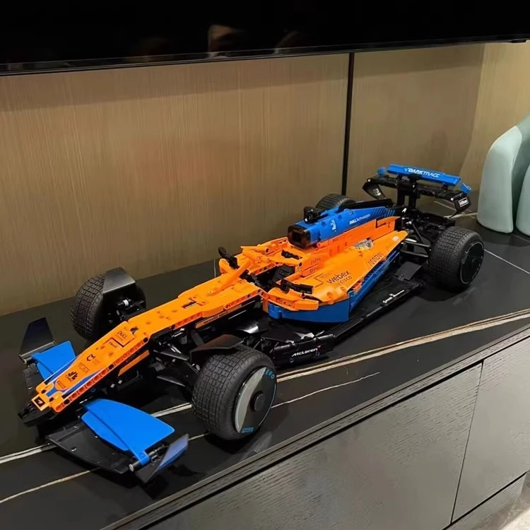 1：8超大迈凯伦F1方程式跑车遥控赛车模型积木拼装玩具男孩礼物