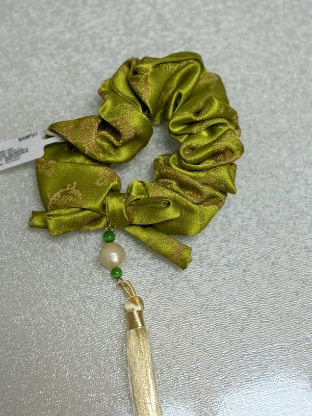 气质时尚绿色发饰饰品百搭复古古风轻奢优雅