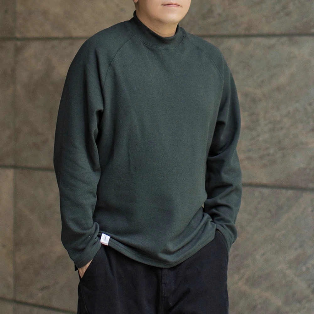 路人社 高档半高领内搭打底衫男款秋冬德绒长袖T恤胖子大码男装潮