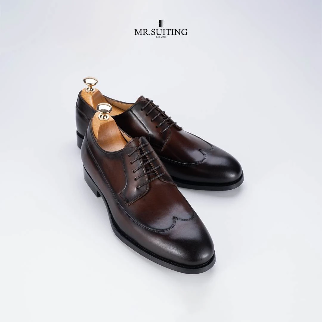 极简燕尾｜德比英伦婚鞋脚背高脚背宽休闲百搭正装鞋 MSDE006BN