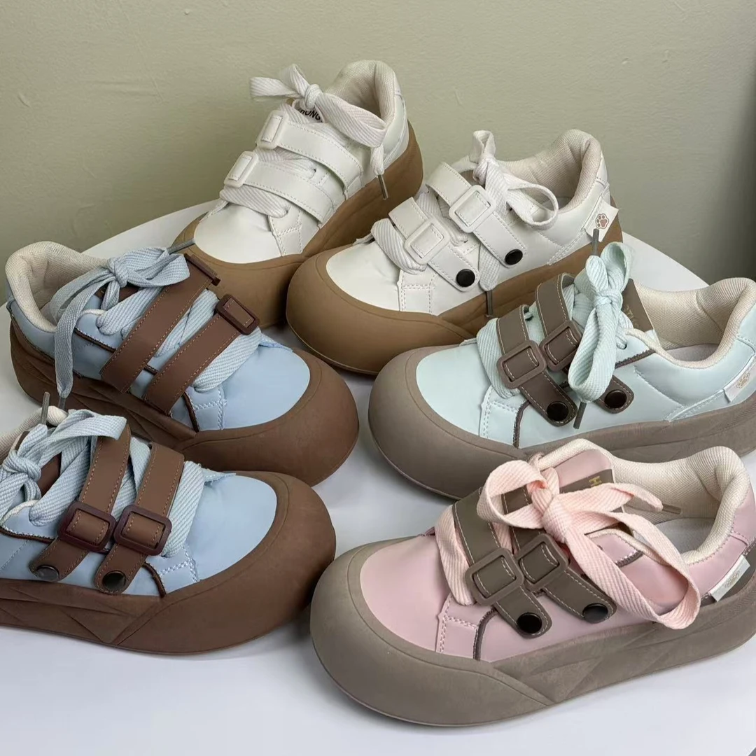 【秋款！自留！薄荷生巧】小众原创丑萌大头泡芙鞋女2024新款秋季