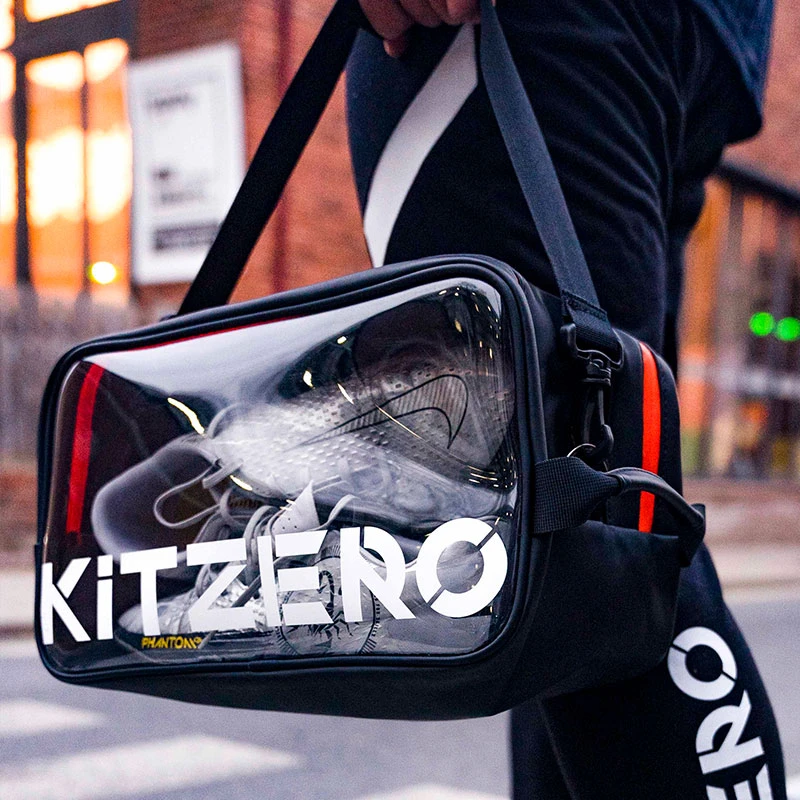 KITZERO大容量收纳足球装备鞋篮球鞋干湿分离包半透运动球包
