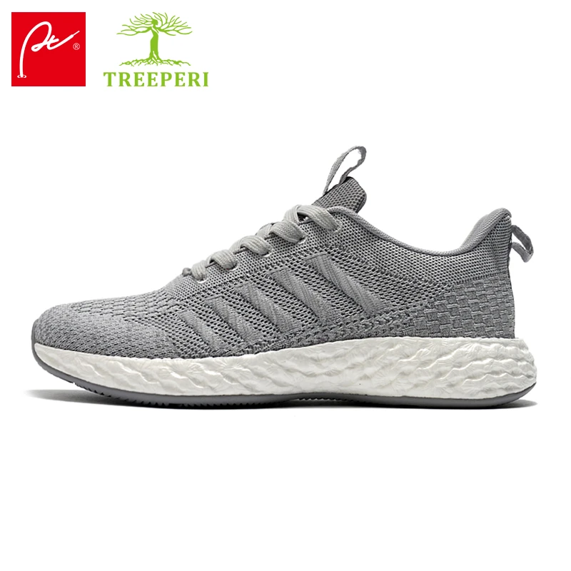 PUTIAN SHOES/莆田鞋树标 1908V2 飞织运动鞋 浅灰色