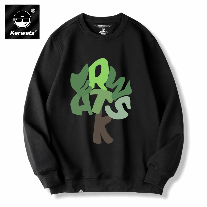KERWATS可维斯品牌设计感日系潮流圆领卫衣男女款休闲长袖男上衣