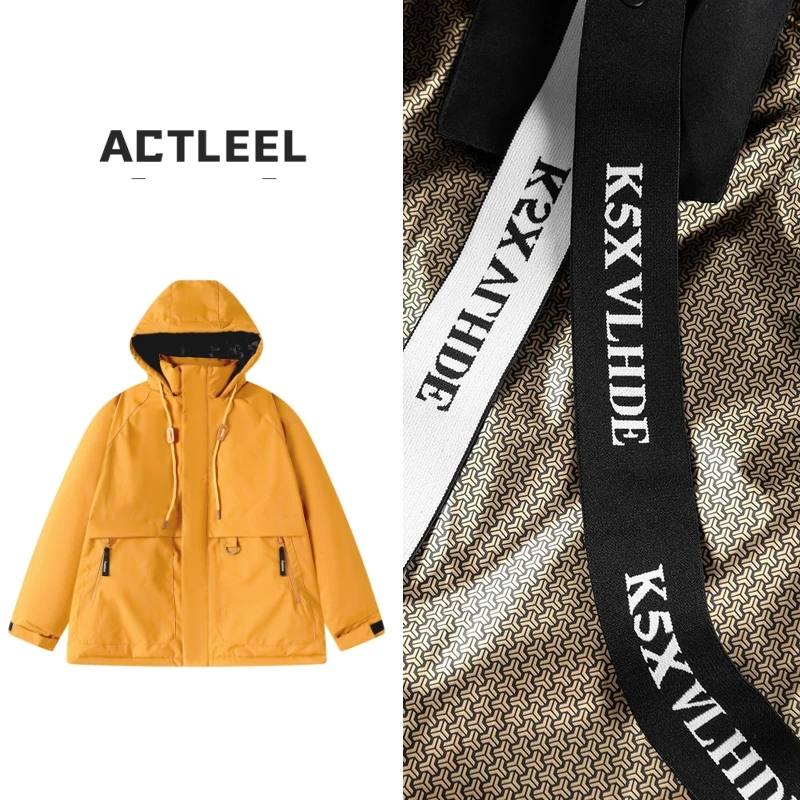 【玫瑰的故事】加厚3D太空棉+石墨烯+双背带+温度计+三防冲锋衣外套