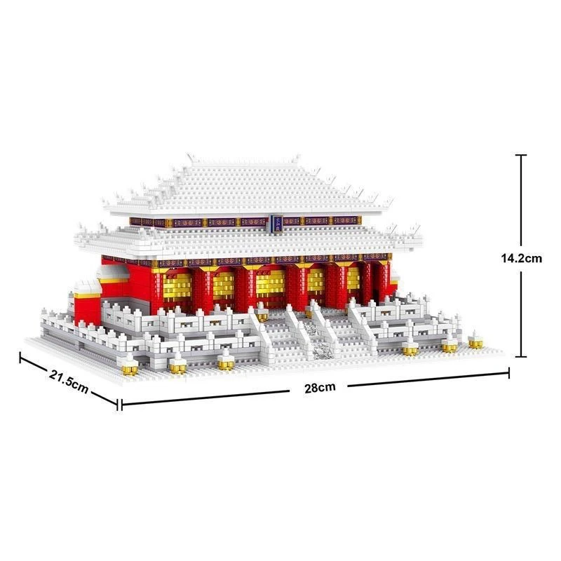 微钻颗粒雪景太和殿积木学生益智高难度建筑拼装模型玩具送人礼物