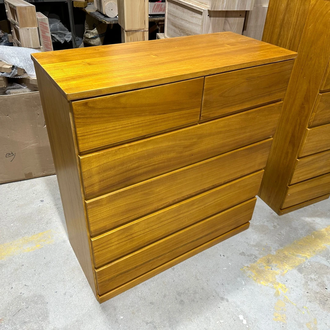 170282(90-5黄)餐边柜6抽收纳柜