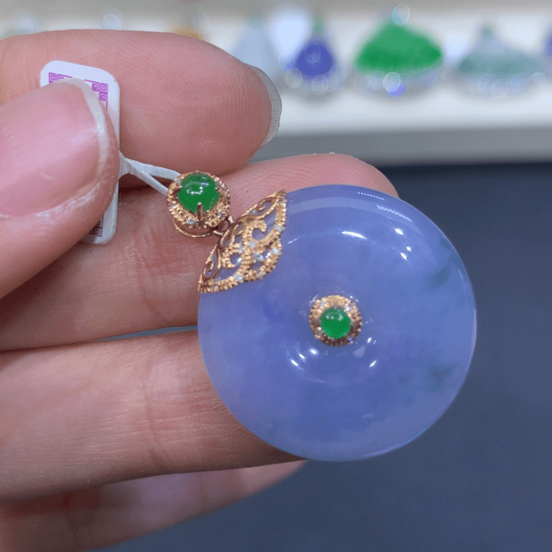 【闪购商品】翡翠颈饰18K金镶嵌