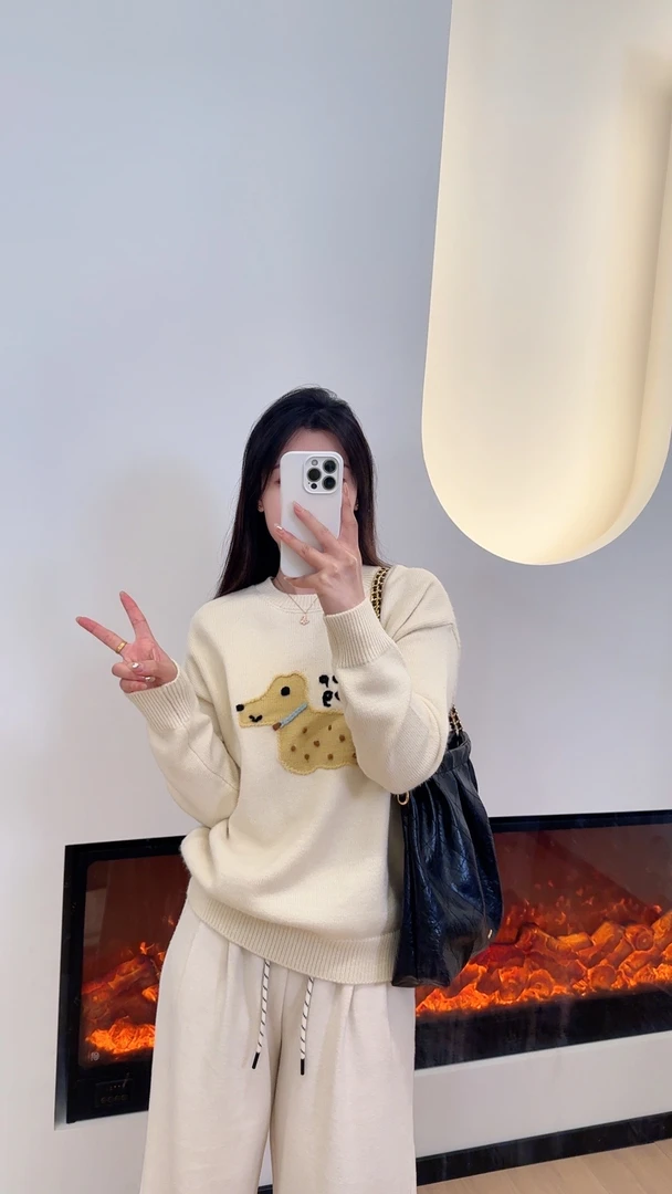 【套头小狗】 时尚 百搭 宽松 秋冬 加厚  韩版 套头 毛衣