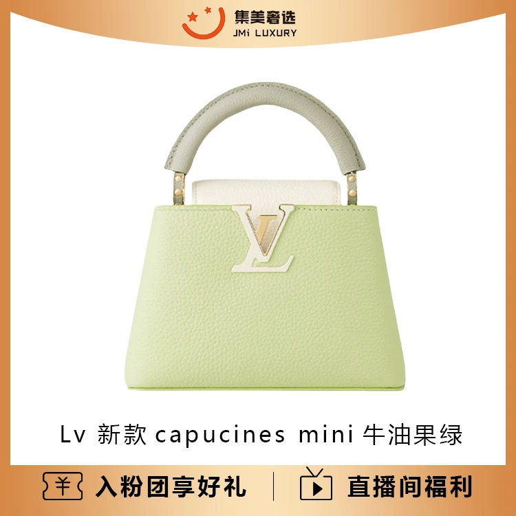 全新未使用 LouisVuitton/路易威登 capucines ni绿色包/JM6483