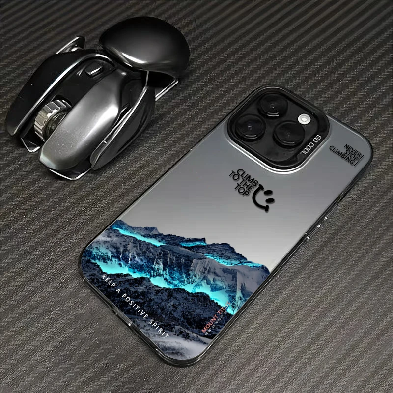 雪山苹果13手机壳高级感iphone15华为Mate60Pro手机壳12创意时尚x