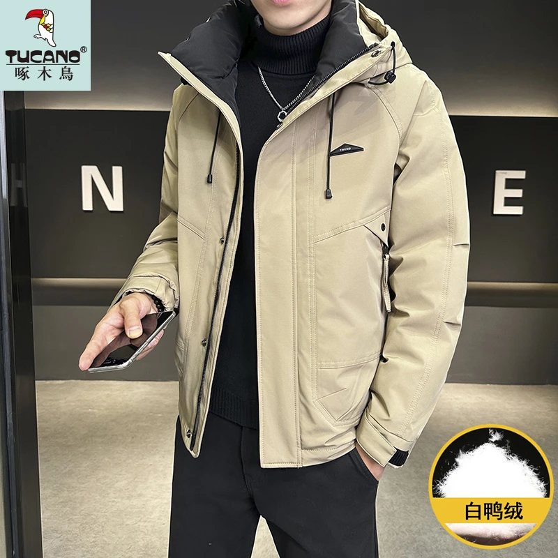 TUCANO/啄木鳥冬季新款连帽羽绒服潮流帅气加厚保暖冲锋衣外套男