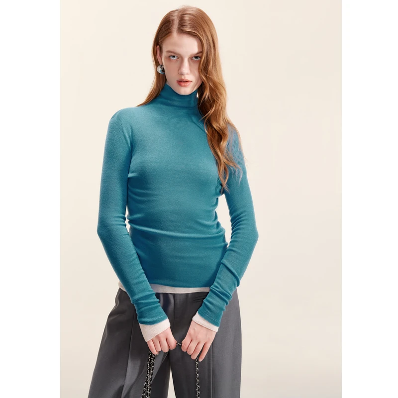 MISSCOCOON【失序常青藤】早冬新品百搭修身无缝一体打底羊毛衫