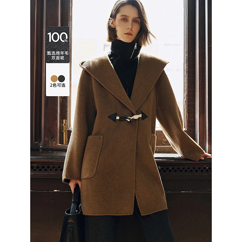 LILY2024冬新款女装毛呢外套124409FN931