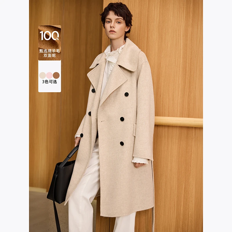 LILY2024冬新款女装毛呢外套124409FN902