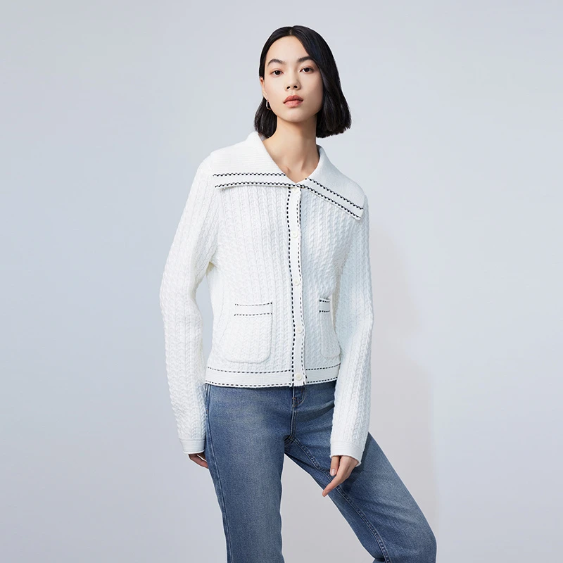 LILY2024新款女装毛针织衫124149TC949