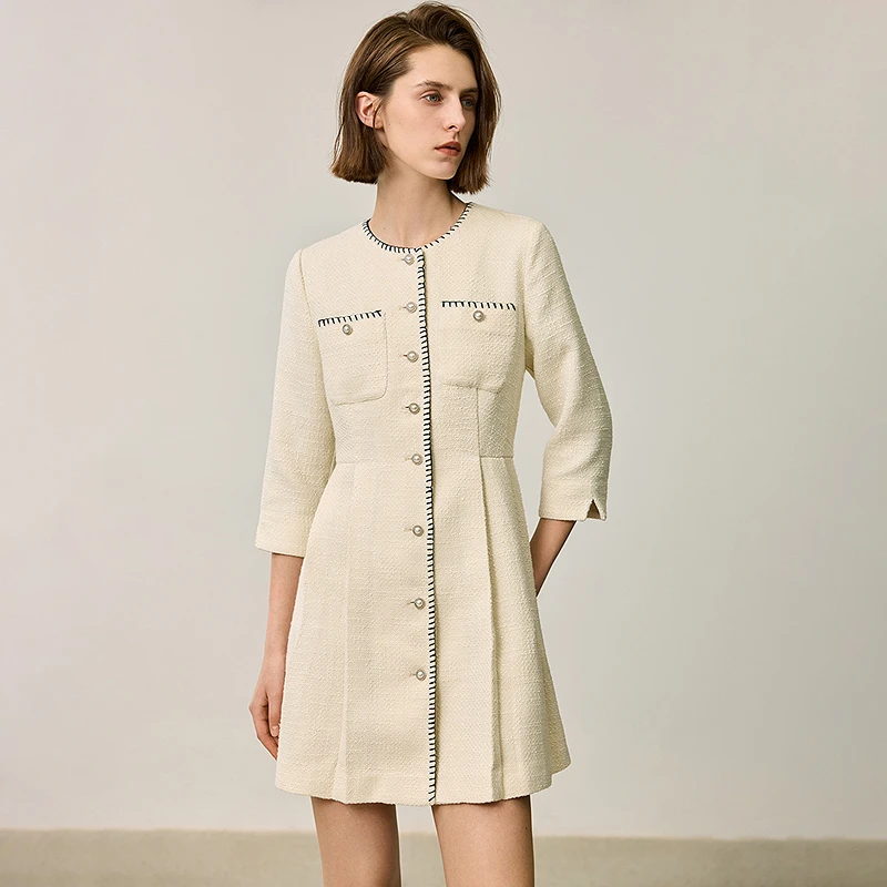 LILY冬新款女装连衣裙124359C7989