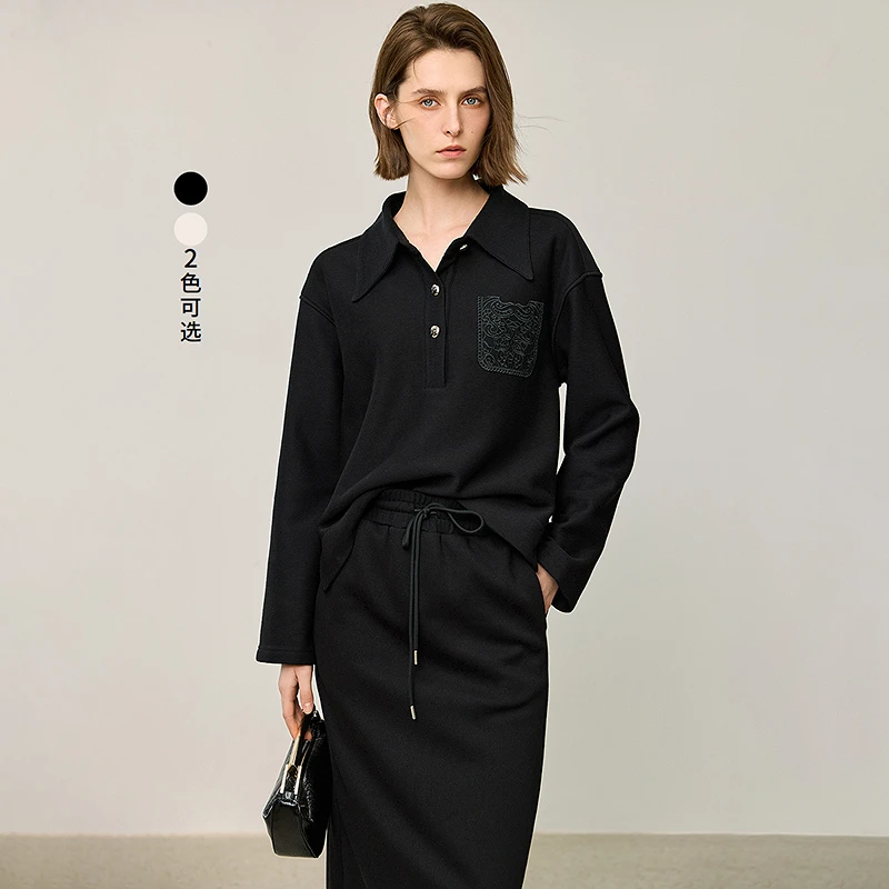 LILY2024冬新款女装卫衣/绒衫124409VW915