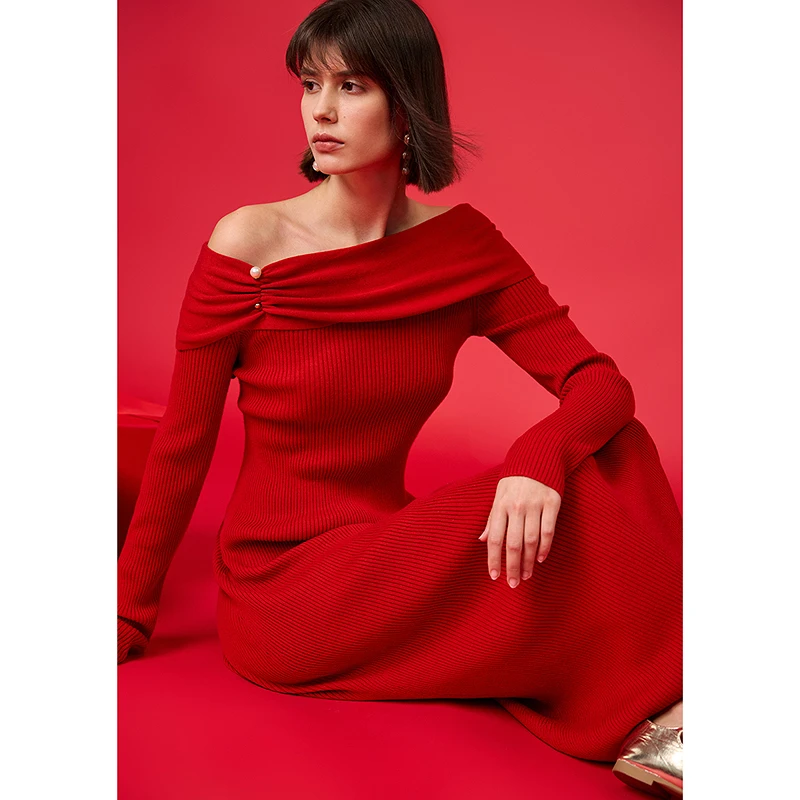 【艾钱钱专属】【梦露针织裙】LILY2024冬新款连衣裙124439T7942