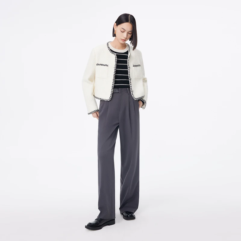 LILY冬新款女装短外套123429C3905