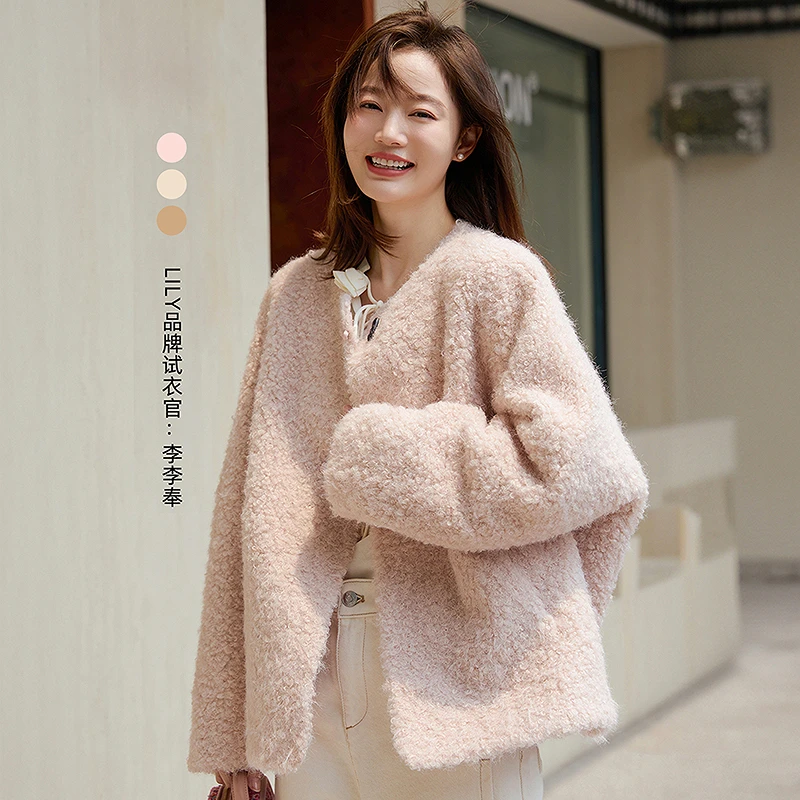 1451LILY2024冬新款女装短外套124409C3920