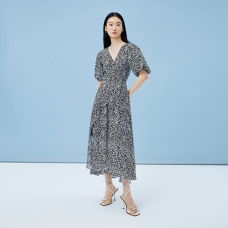 LILY2023夏新款女装连身装123240C7146