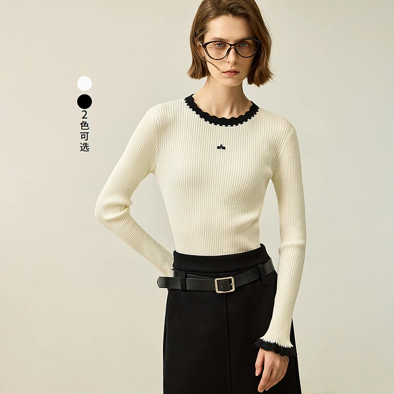 1434LILY2024冬新款女装毛针织衫124409TK968