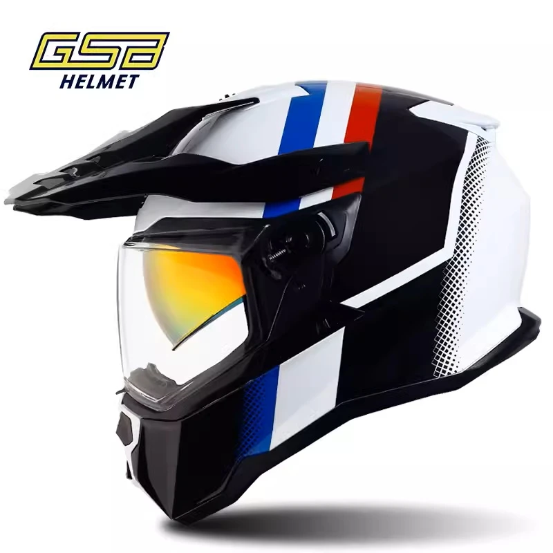 GSB越野拉力头盔双镜片公路拉力全盔机车长途男女四季通用 XP-22