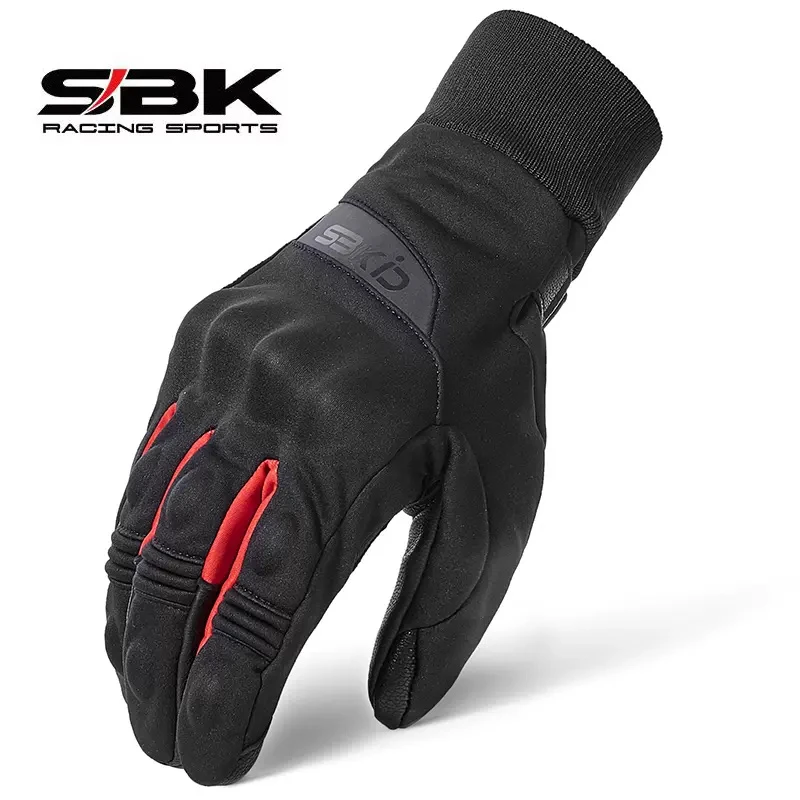 SBK手套冬季防水保暖摩托车骑士骑行手套防摔防风赛车触屏SC-60