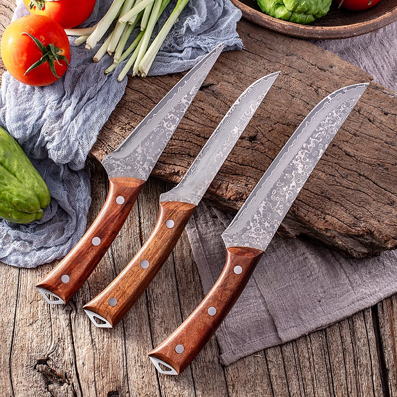 大马士革钢VG10刀屠宰剔骨刀分切割肉猪羊肉切肉片鱼67层花纹家用